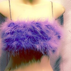 Purple fuzzy top